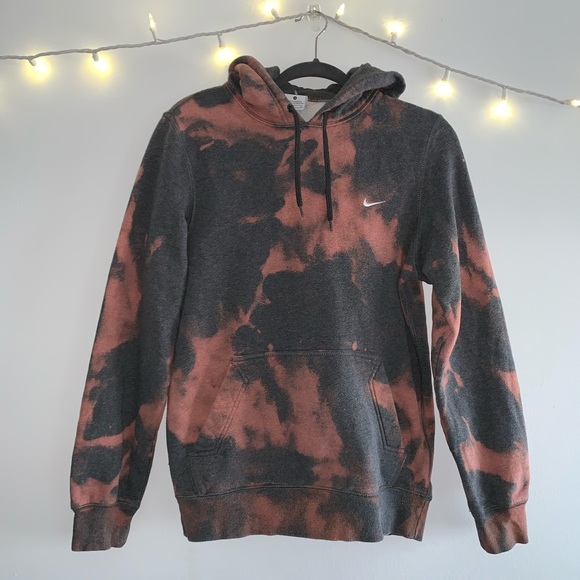 bleached black nike hoodie